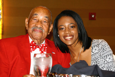 Tuskegee Airman 
Mr. Frank Weaver and Student Honoree 
Ms. Dasia Woods
